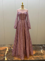 Vestido largo con purpurina TL-100