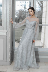 Vestido largo con purpurina TL-100