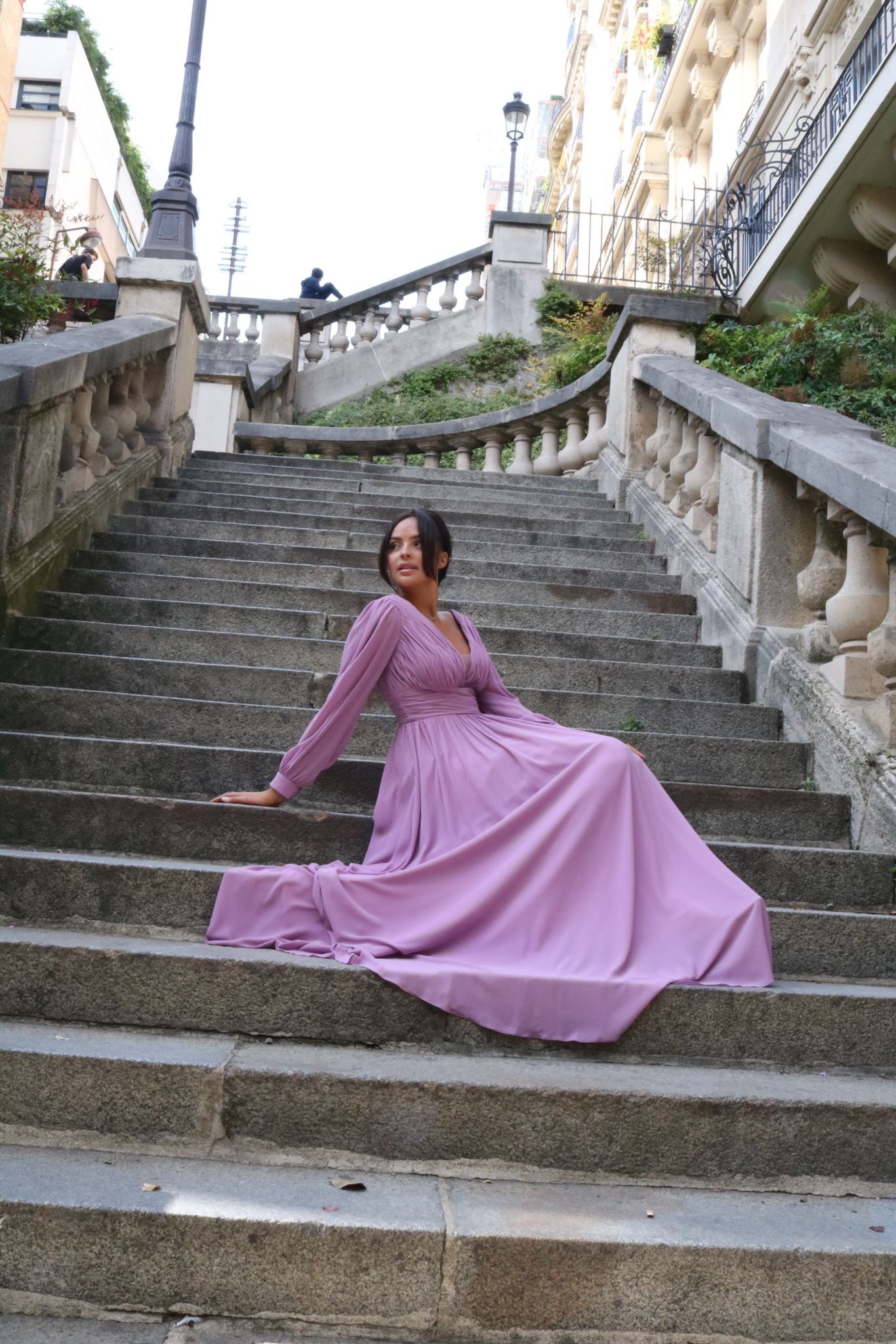 Long dress with sleeves TL-0827