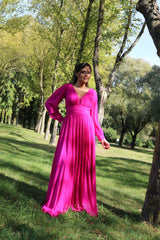 Long dress with sleeves TL-0827