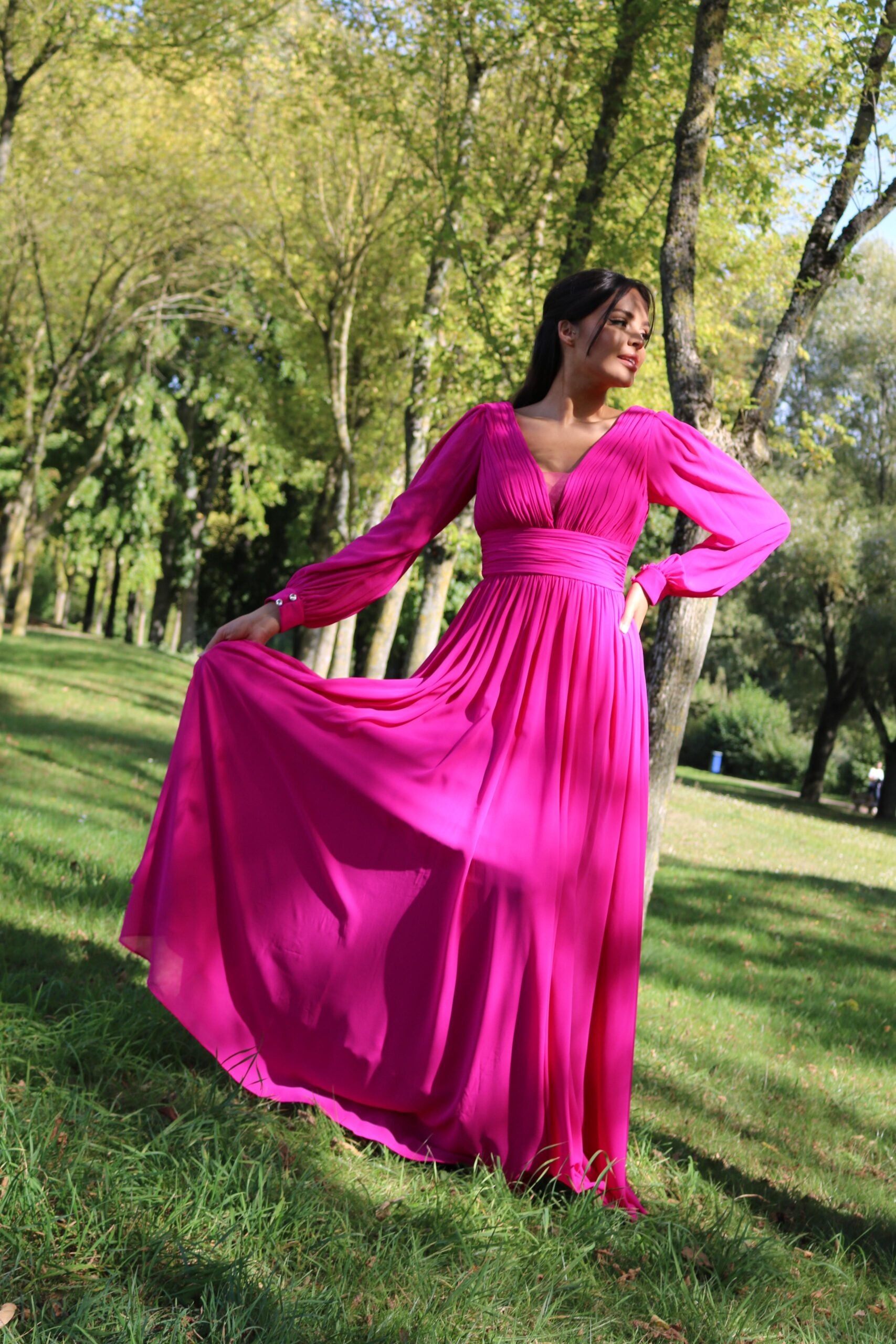 Long dress with sleeves TL-0827