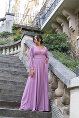 Long dress with sleeves TL-0827