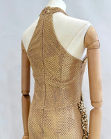 Vestido largo malla brillo TYS111