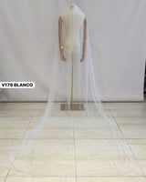 Velo con brillo y perlitas V179