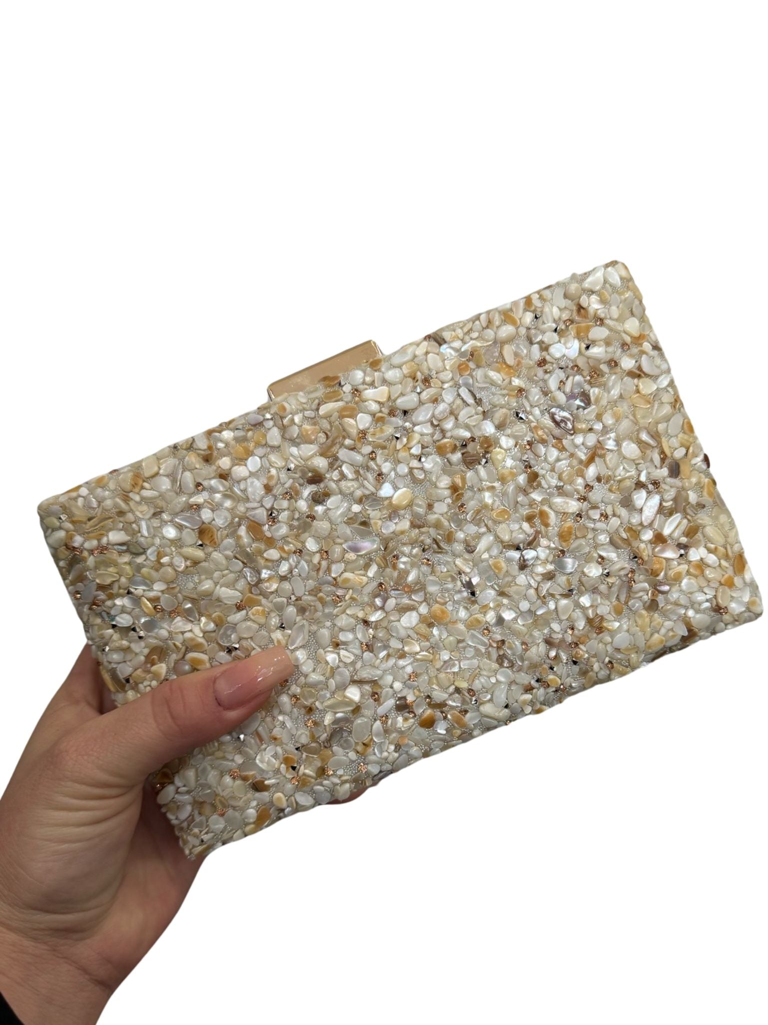 Clutch/bolsos piedras doble cara BR4066