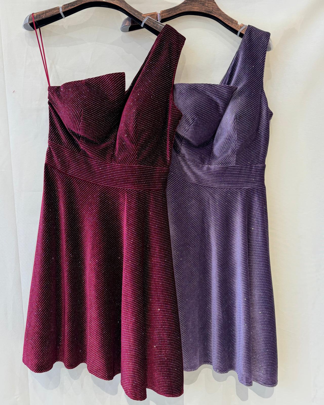 Vestido terciopelo brillo R8276