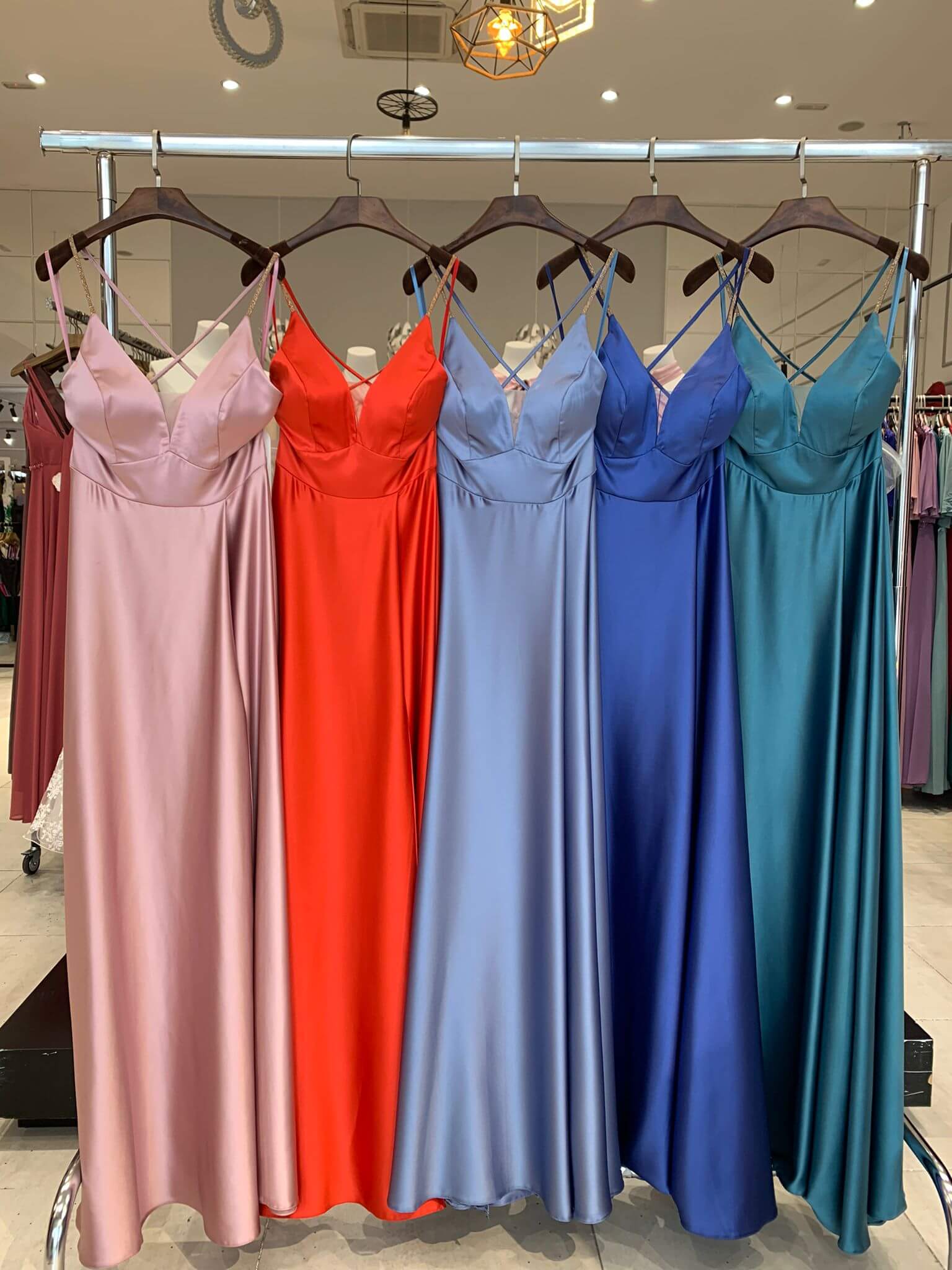 Long satin dress GP1441B