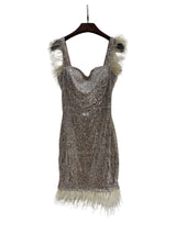 Vestido corto lentejuelas 22053