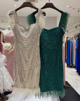 Vestido corto lentejuelas 22053