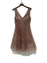 Vestido corto purpurina 21089