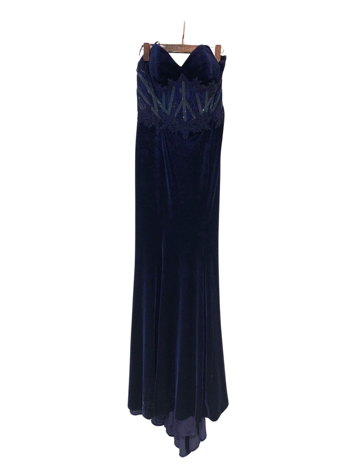 Vestido largo terciopelo F7072