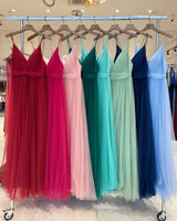 Long tulle dress R1852