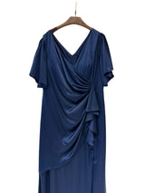 Plus size satin dress R1855