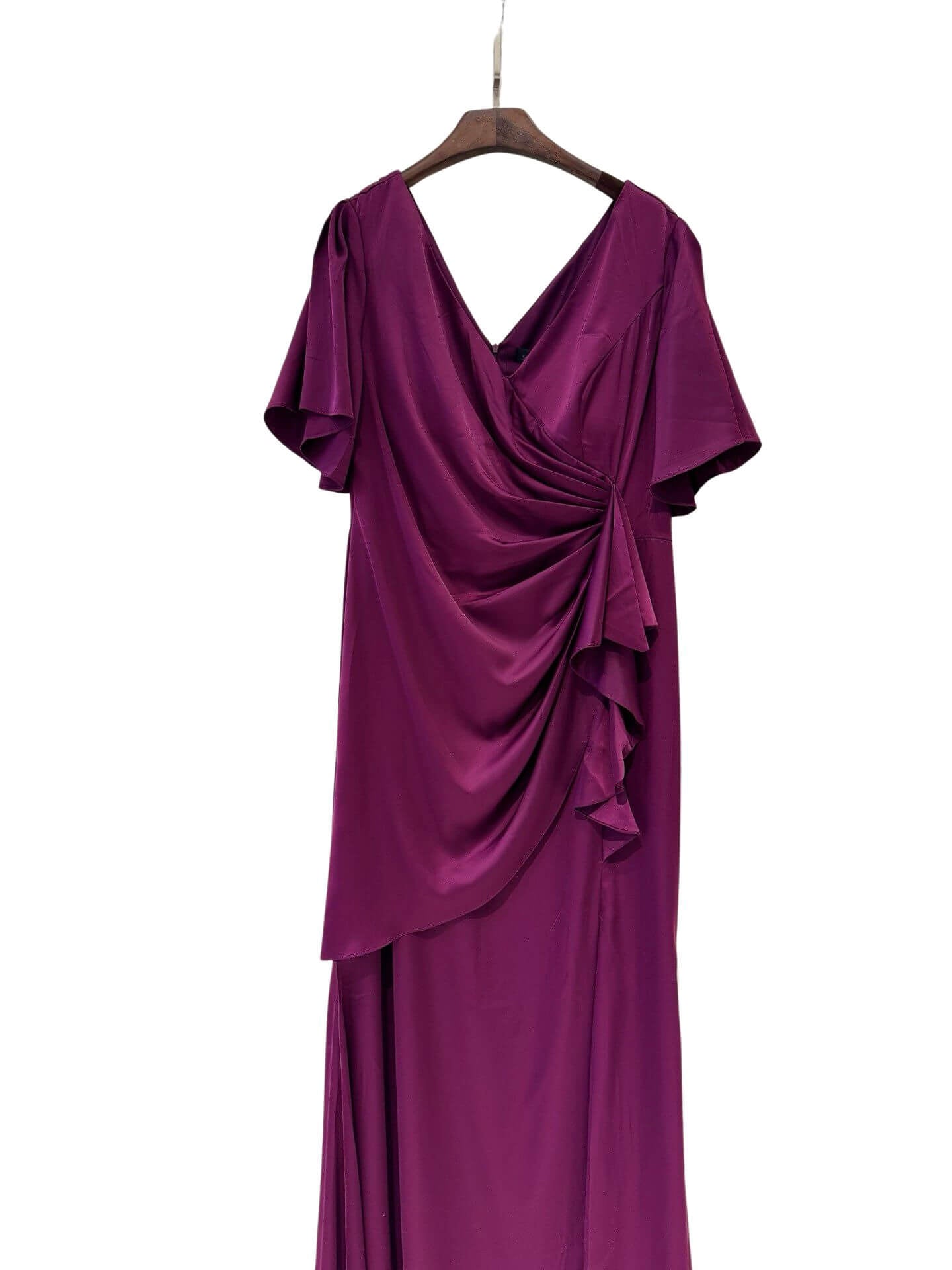 Plus size satin dress R1855