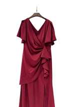 Plus size satin dress R1855