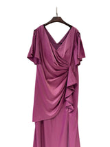 Plus size satin dress R1855