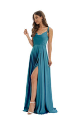 Long satin dress 21288