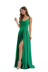 Long satin dress 21288