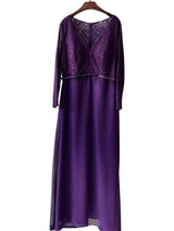 Vestido largo con mangas R8297