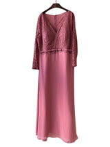 Vestido largo con mangas R8297