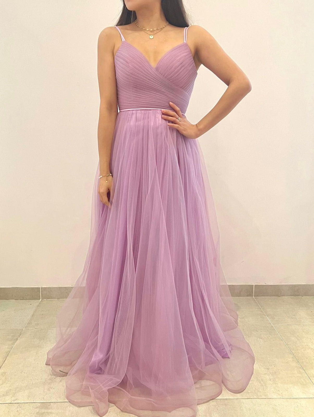 Vestido largo tull 9210