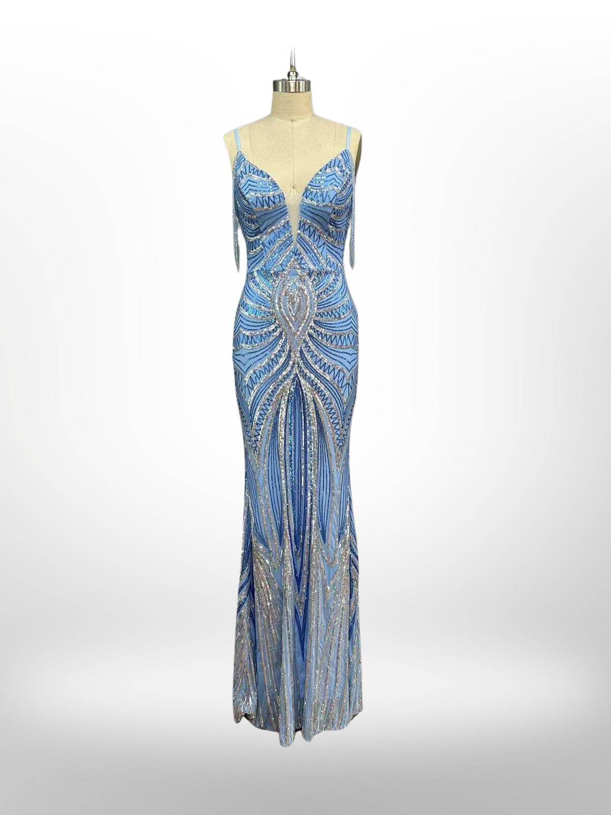 Vestido largo lentejuelas 512107