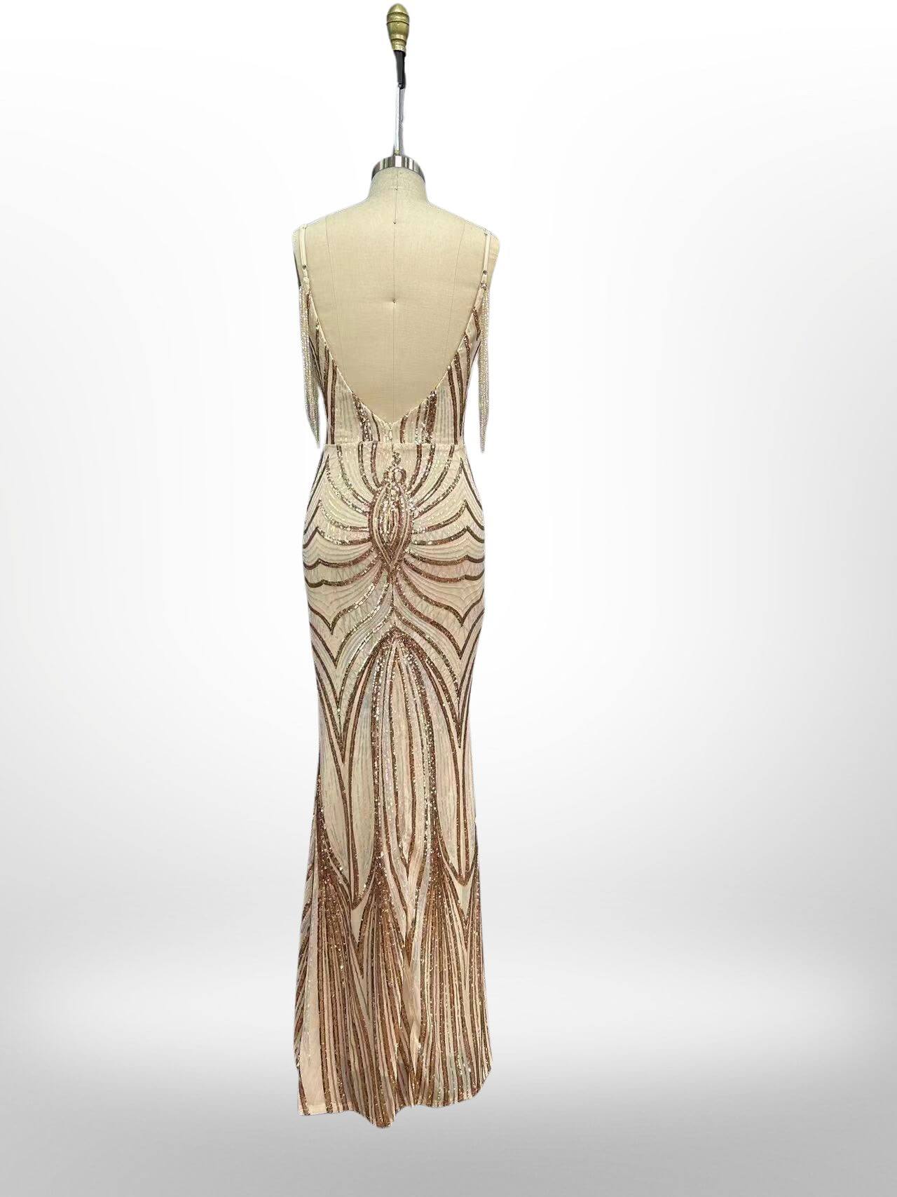 Vestido largo lentejuelas 512107