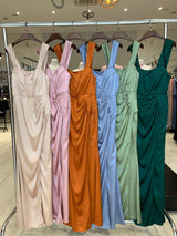 Vestido de saten largo 568062