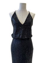 Vestido largo lentejuelas 16359