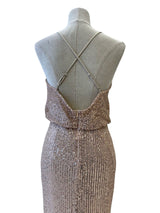 Vestido largo lentejuelas 16359