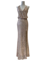 Vestido largo lentejuelas 16359