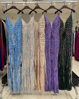 Vestido largo lentejuelas 512107