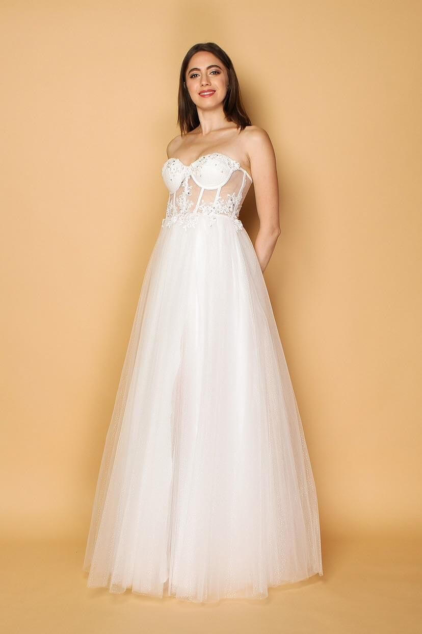 Vestido de tul 7045