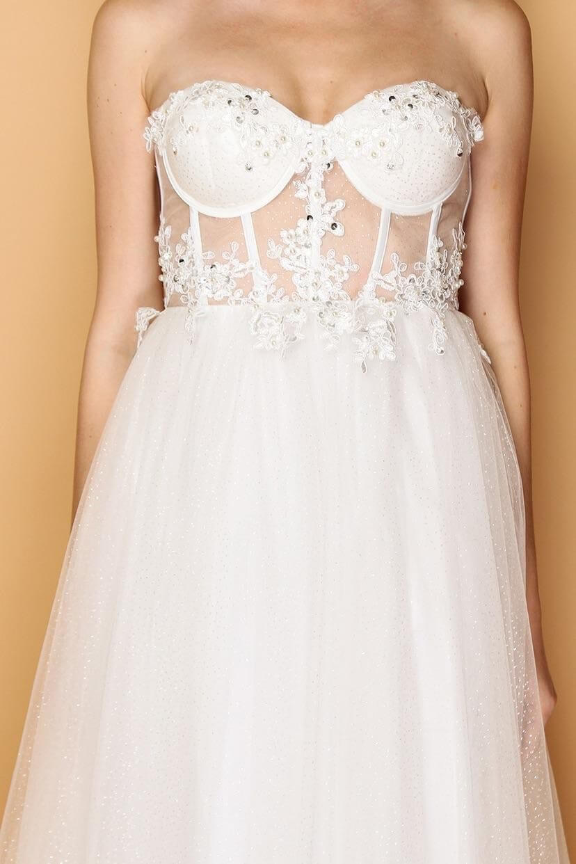 Vestido de tul 7045