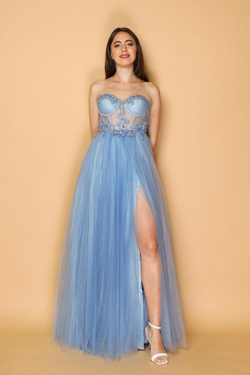 Vestido de tul 7045