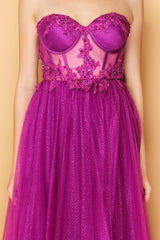 Vestido de tul 7045