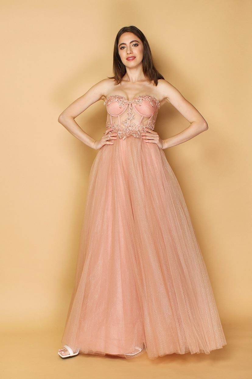 Vestido de tul 7045