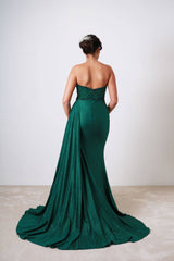 Vestido largo tela brillosa TL0828