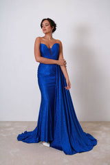 Vestido largo tela brillosa TL0828