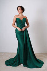 Vestido largo tela brillosa TL0828