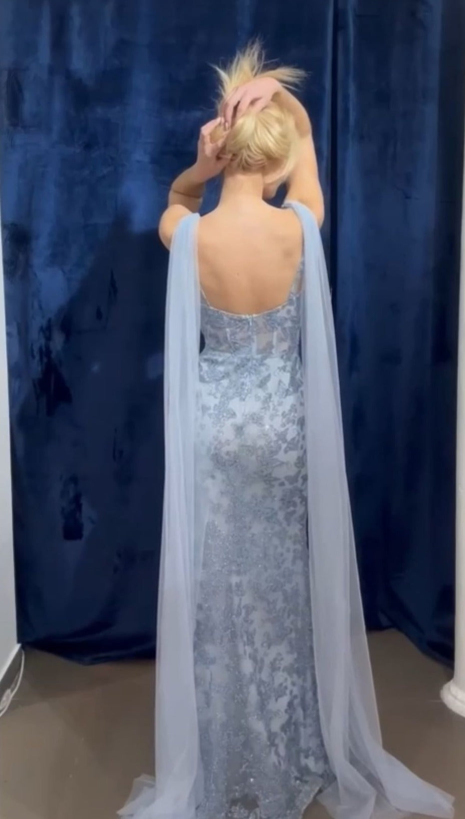 Vestido largo de purputina GP566