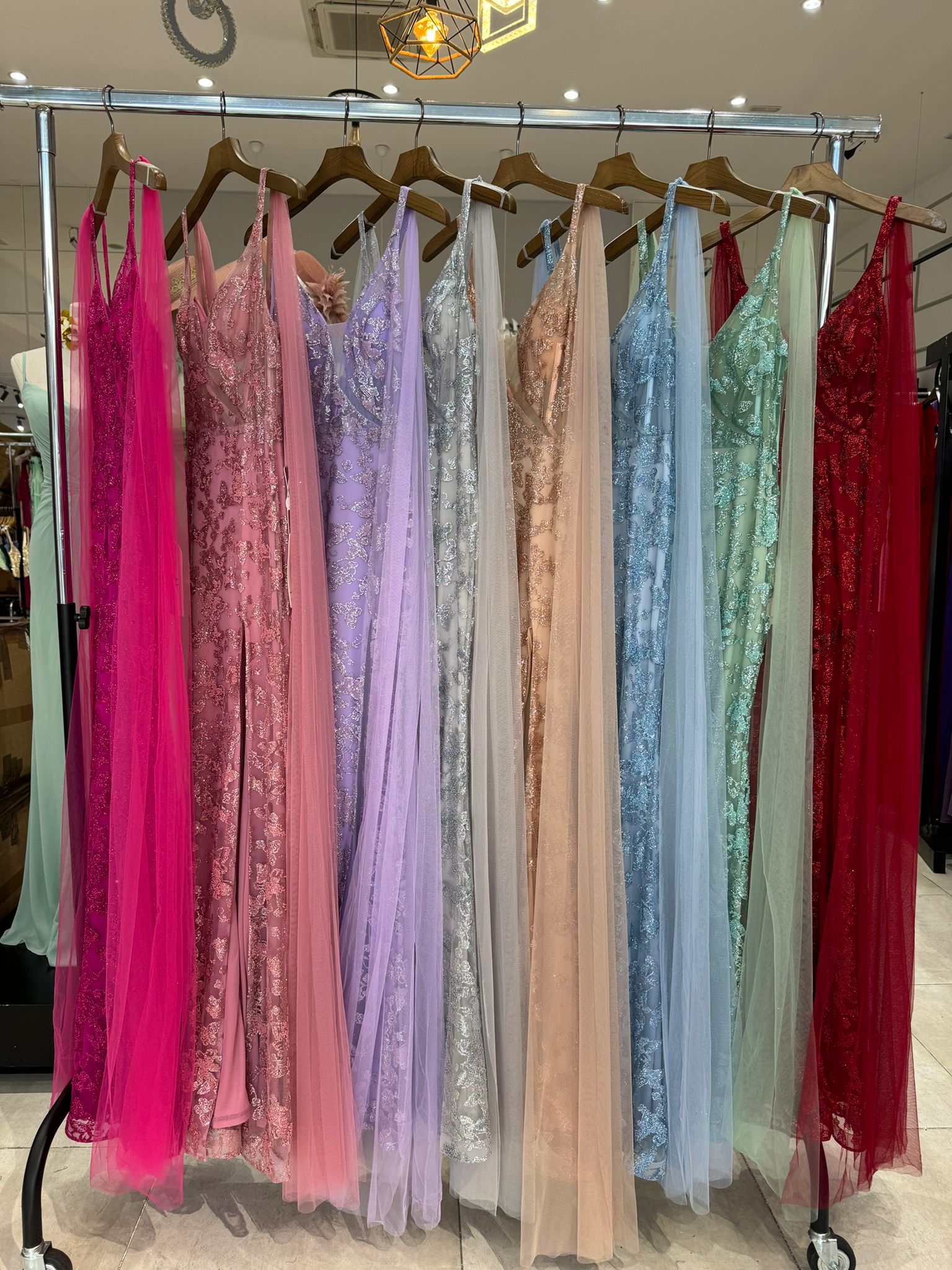Vestido largo de purputina GP566