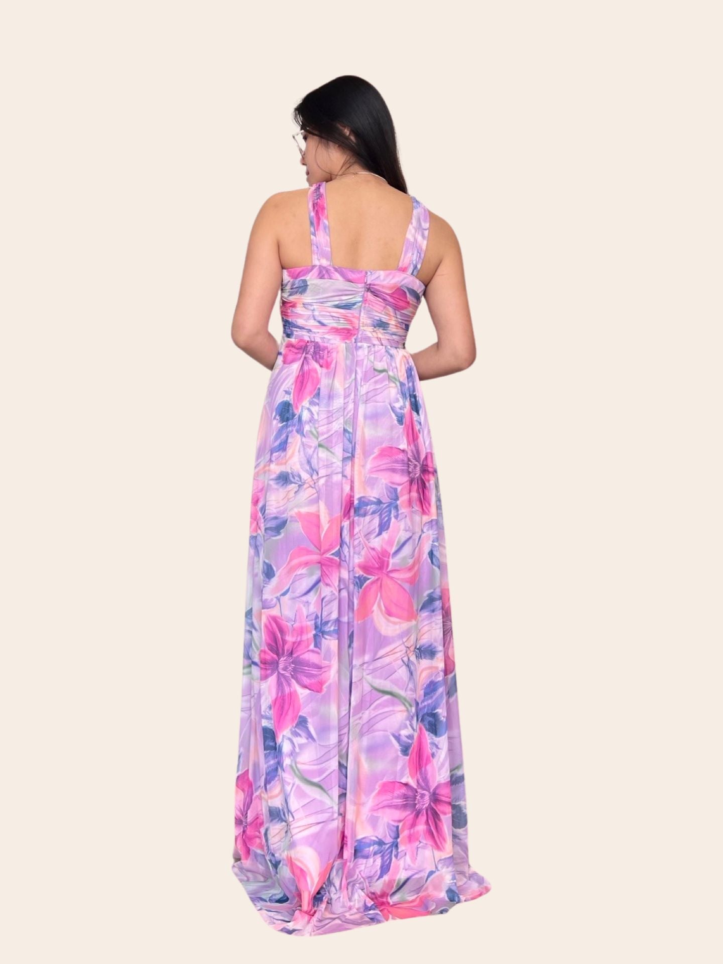 Vestido largo estampado 17170-3