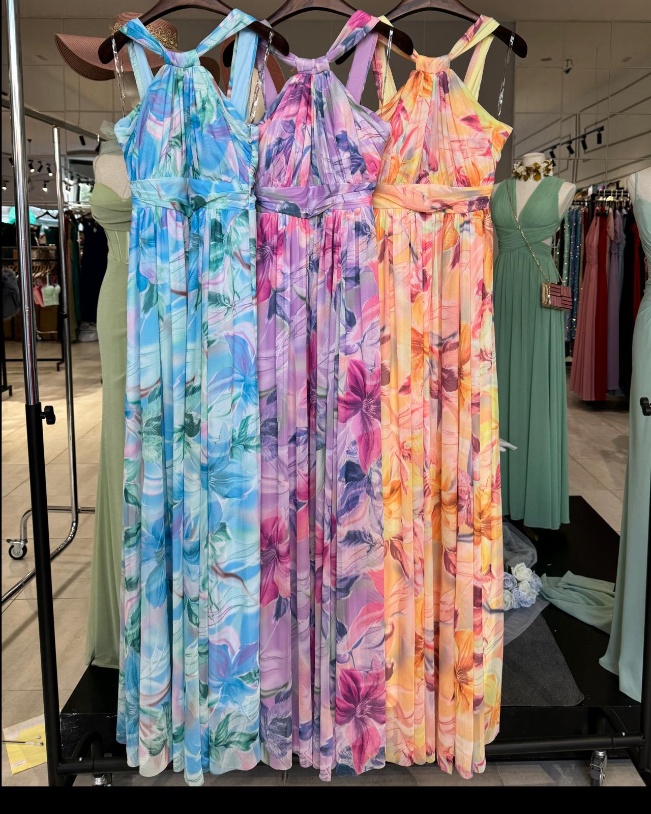 Vestido largo estampado 17170-3