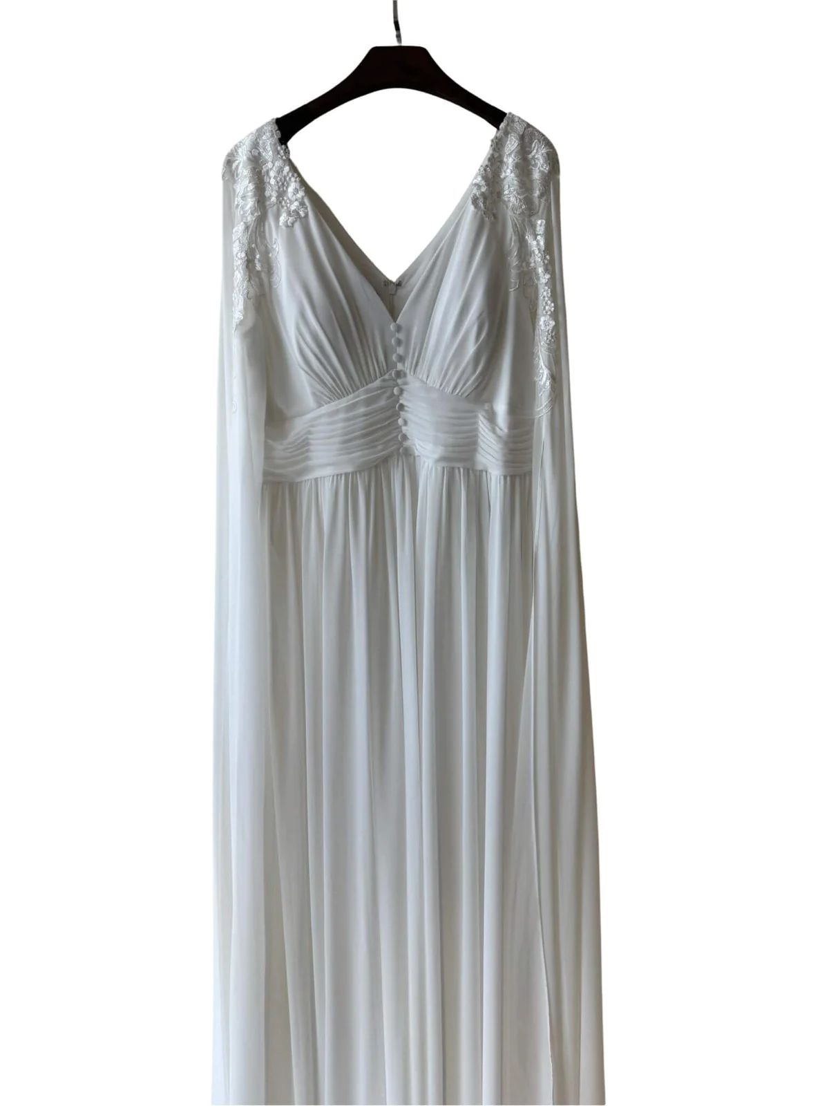 Vestido largo con mangas R8307