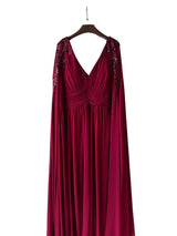 Vestido largo con mangas R8307