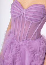 Vestido de tul F8072