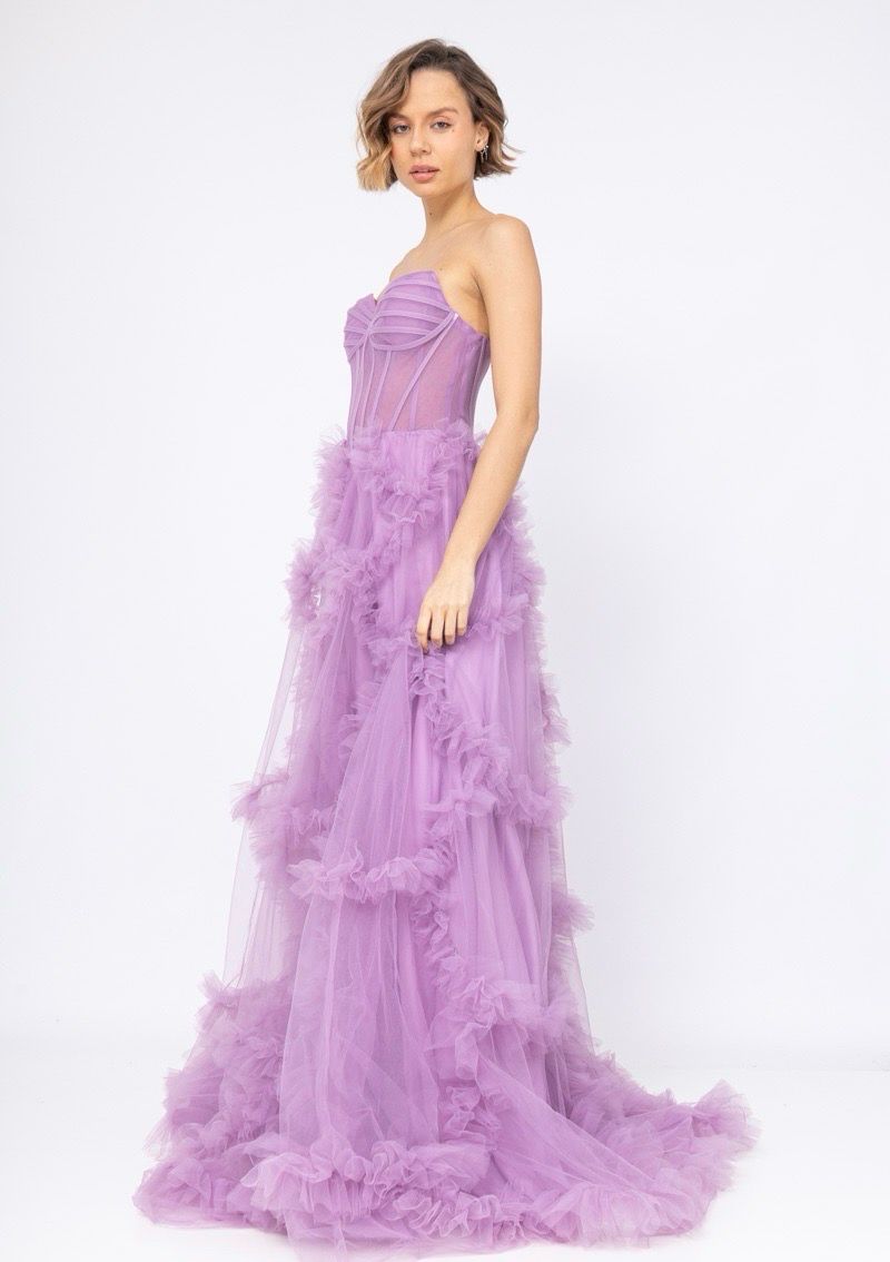 Vestido de tul F8072