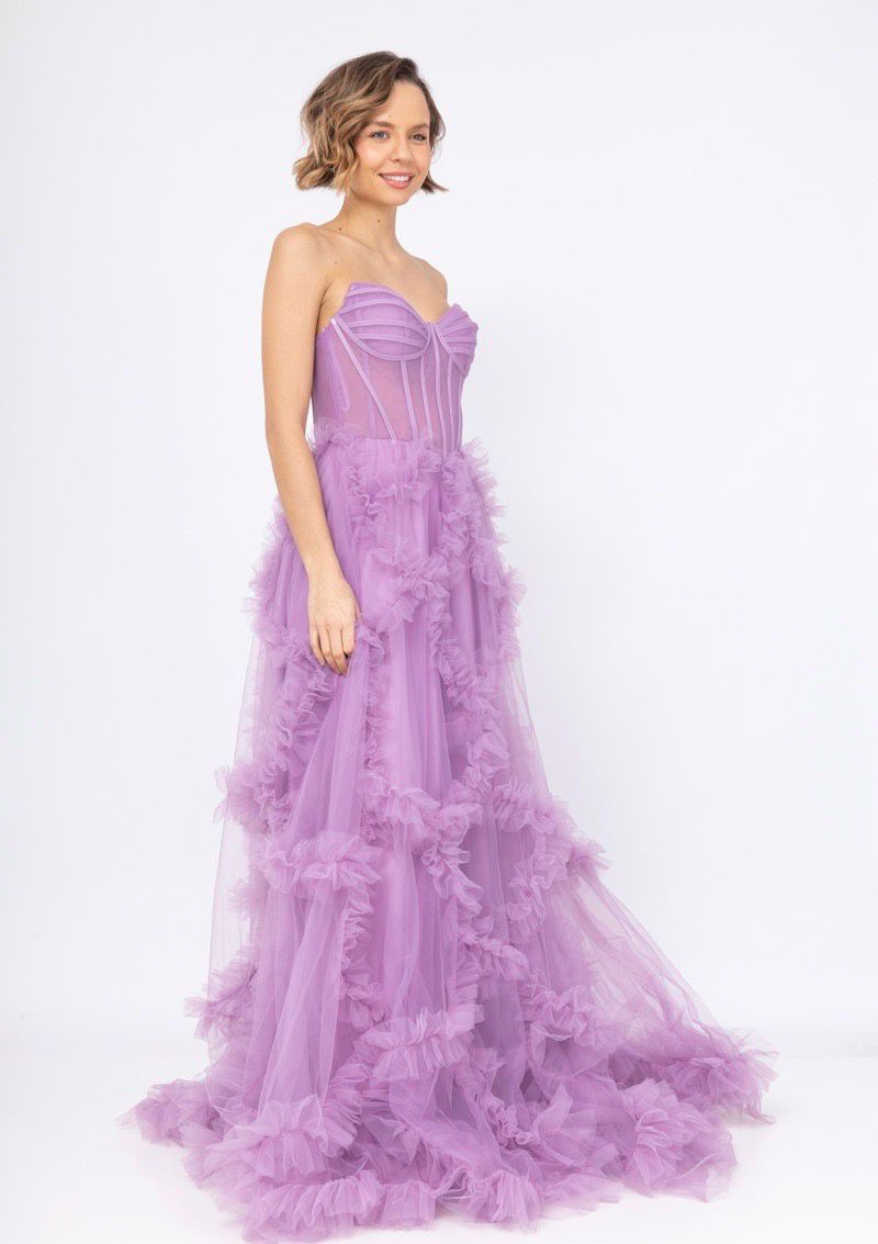 Vestido de tul F8072