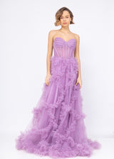 Vestido de tul F8072